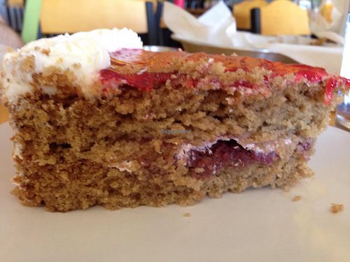 Strawberry cake at Go Vegan Grill in Decatur