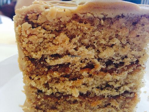 caramel cake at Go Vegan Grill in Decatur