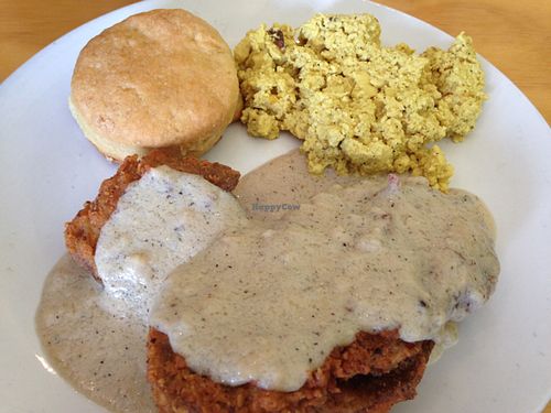 chicken fried steak at Go Vegan Grill in Decatur