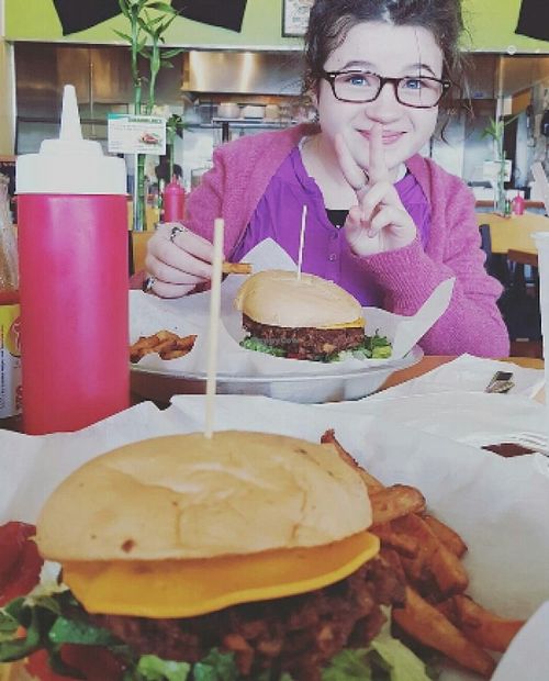 vegan cheese burgers  at Go Vegan Grill in Decatur