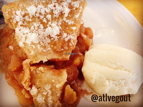 vegan apple pie with soy ice cream  at Go Vegan Grill in Decatur