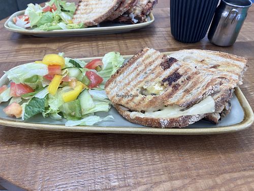 Vegan cheese toastie  at Sextons Village Bakery in Lymm