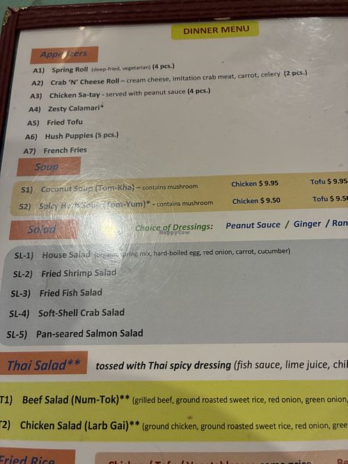 Menu   at Niki's Seafood & Thai in Orange Beach