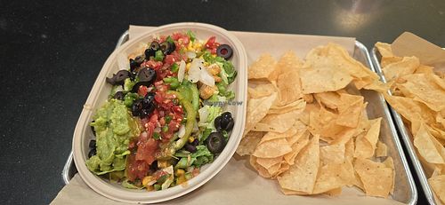 Vegan "Homewrecker" Salad with tofu and black beans at Moe's Southwest Grill - Angola in Angola