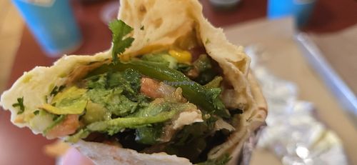 Vegan "Homewrecker" Burrito with tofu and black beans at Moe's Southwest Grill - Angola in Angola