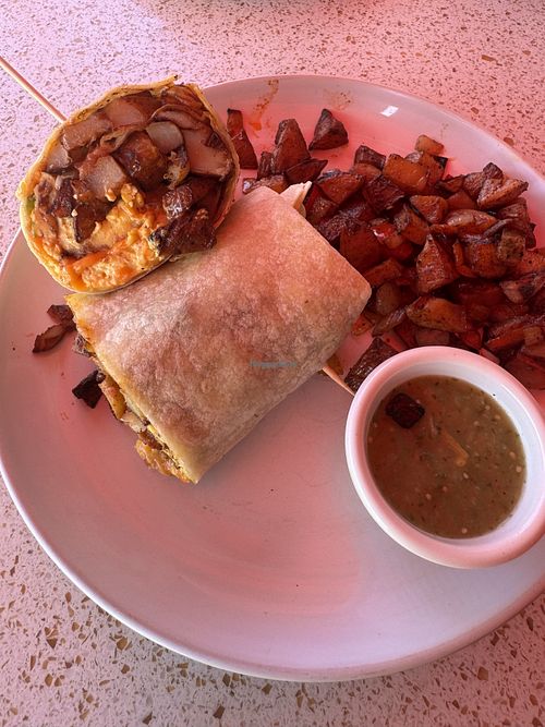 Breakfast burritoos  at Red Maple Cafe in Toluca Lake