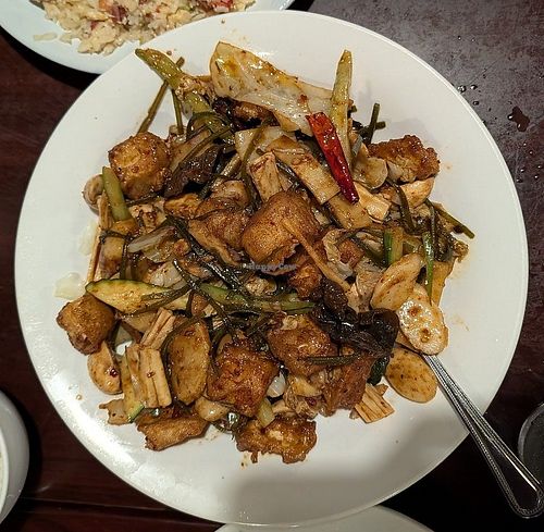 Vegetarian dry pot at U & TEA in Bethlehem