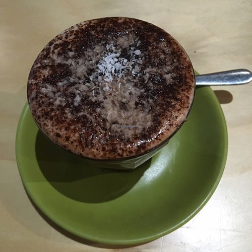 Coconut hot chocolate at Sol Natural Foods - Fortitude Valley in Brisbane