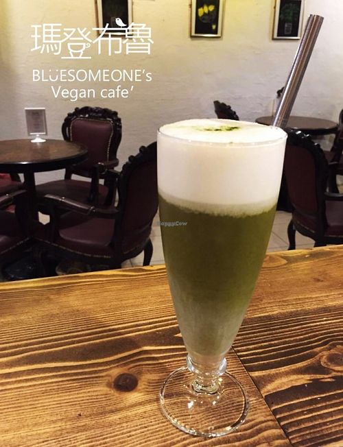 Matcha Latte at Veganday Cafe in Taichung