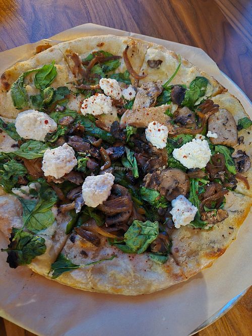 Spinach and Mushroom pizza at True Food Kitchen in Boulder