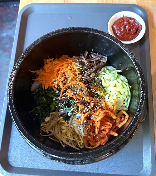 Veggie bibimbap  at Kimchee & Rice in Portland