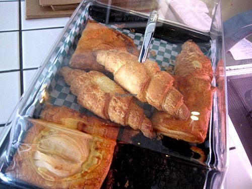 Vegan pastries made by a local gluten-free bakery. at Antidote Bouffe Vegane in Montreal