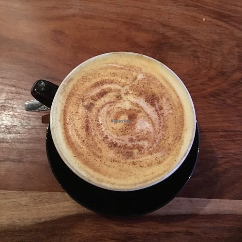 Golden milk at Antidote Bouffe Vegane in Montreal