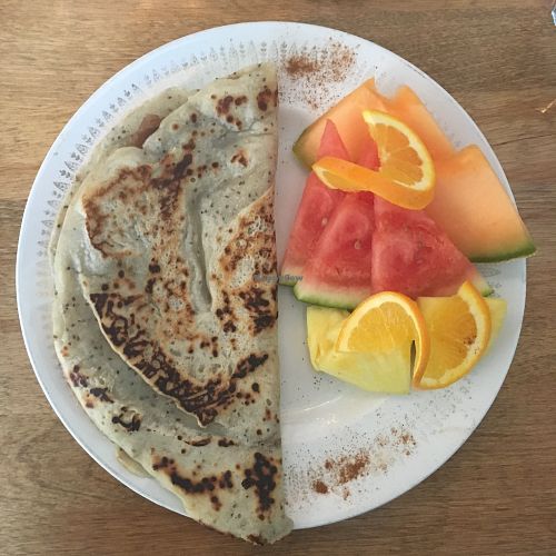 Crêpe amande, Nutella et banane at Antidote Bouffe Vegane in Montreal
