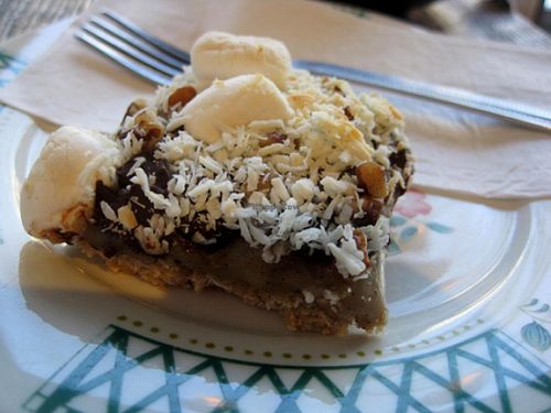 Hello Dolly. Fantastic dessert with marshmallows, chocolate, caramel... heaven. at Antidote Bouffe Vegane in Montreal