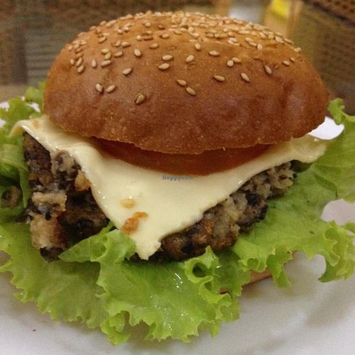 veg burger at Banh Mi Bistro in Ho Chi Minh City
