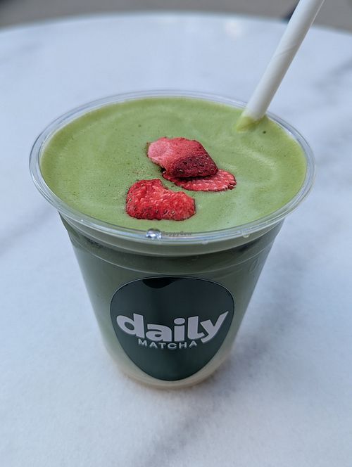 Ceremonial grade Matcha Latte at Daily Matcha Leopoldstr. in Munich