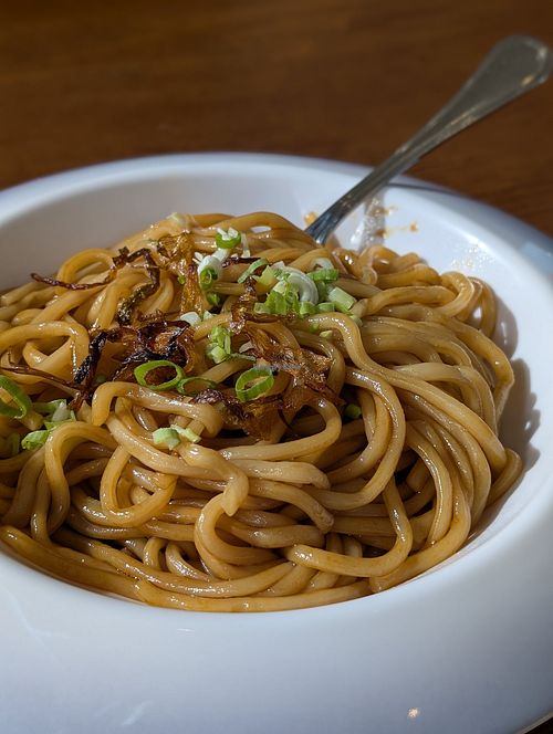 Scallion Oil Noodles at Dumpling Kitchen & Bar in Burlingame