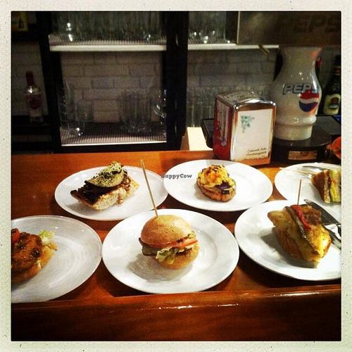 Veganos pintxos!  at Tirauki in Bilbao