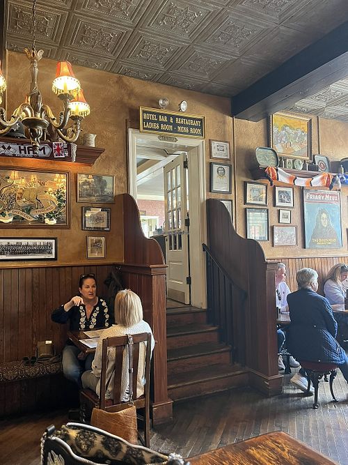 Inside the pub - ft some of the fun Britain inspired decorations/design choices   at Bulls Head Public House in Lititz