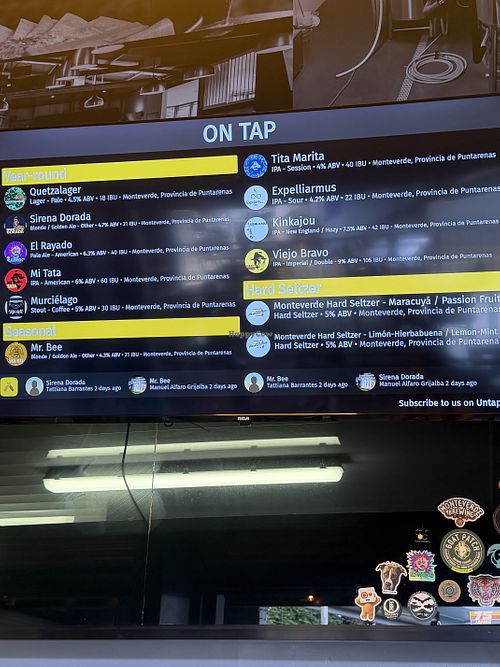   at La Fortuna Taproom in La Fortuna