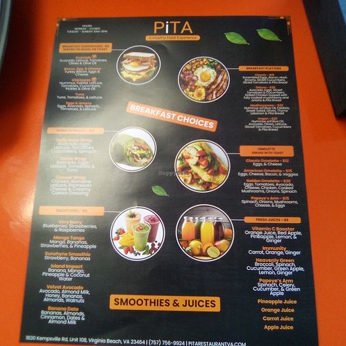 Menu page 2 at Pita Restaurant  in 