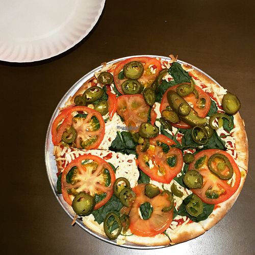 Glutenfree vegan pizza at We Cook Pizza and Pasta in Tusayan