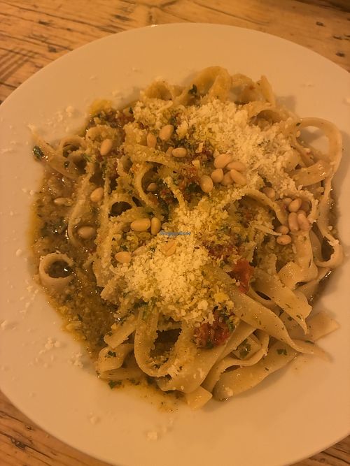 Tagliatelle with pesto and pine-nuts  at Sicilian NQ - Restaurant and Bar in Manchester
