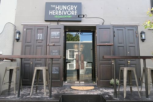 Restaurant entrance at The Hungry Herbivore in Western Cape
