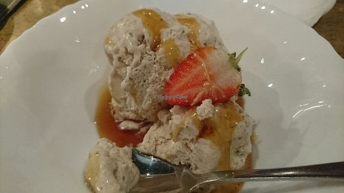 salted caramell ice cream  at The Hungry Herbivore in Western Cape