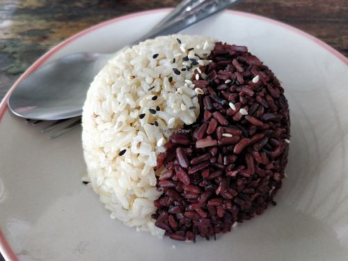 Mixed rice at Pun Pun Market in Chiang Mai