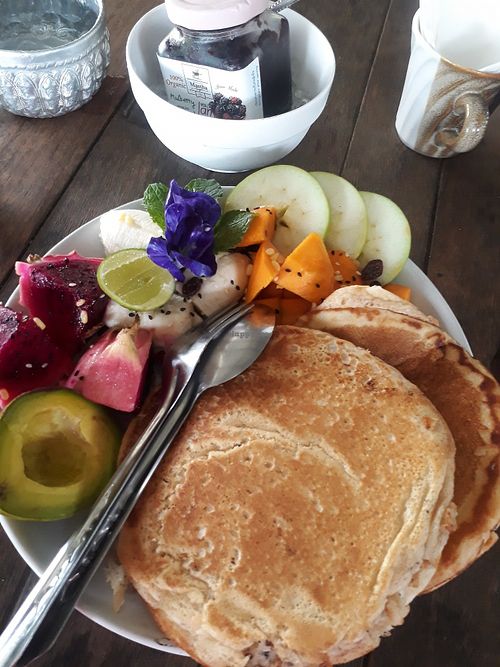 Pancakes (vegan on request) at Pun Pun Market in Chiang Mai
