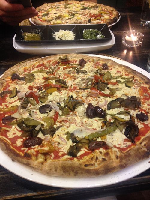  vedure with vegan cheese at Pizza Di Rocco in Abu Dhabi