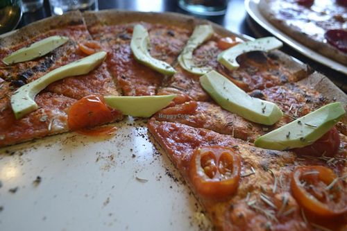 avocado tomato pizza at Pizza Di Rocco in Abu Dhabi