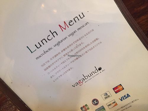 Lunch Menu at Poco a Poco Macrobiotic Cafe and Bar in Ishigaki