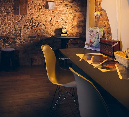 Vegetarian café “Ukrop Flat”. 

In “Ukrop Flat” located on the 7th-line of Vasil’evsky island, you can really feel homey. Every guest can make its own cup of coffee and without constrain enjoy a desert in the fridge, or then relax on the at Cafe Ukrop III in St Petersburg