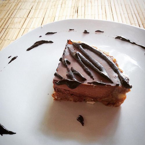 Raw chocolate mousse tartlet  at Raw Love - Ahau Tulum Beach in Tulum