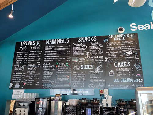 Menu at Seabird Cafe in North Berwick