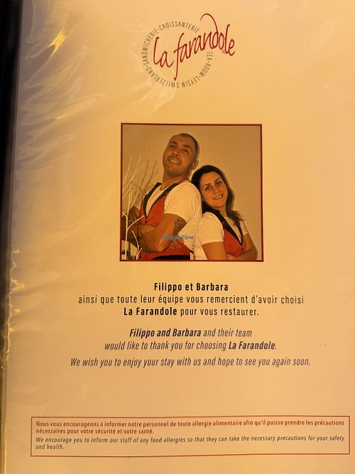 Réponse très aimable à toutes mes intolérance alimentaires !  at La Farandole in Leysin