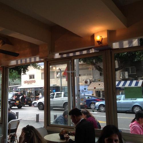 Inside at Cafe Meshulash in Tel Aviv