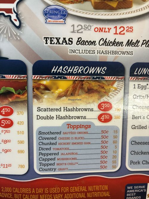 Menu   at Waffle House in Mobile