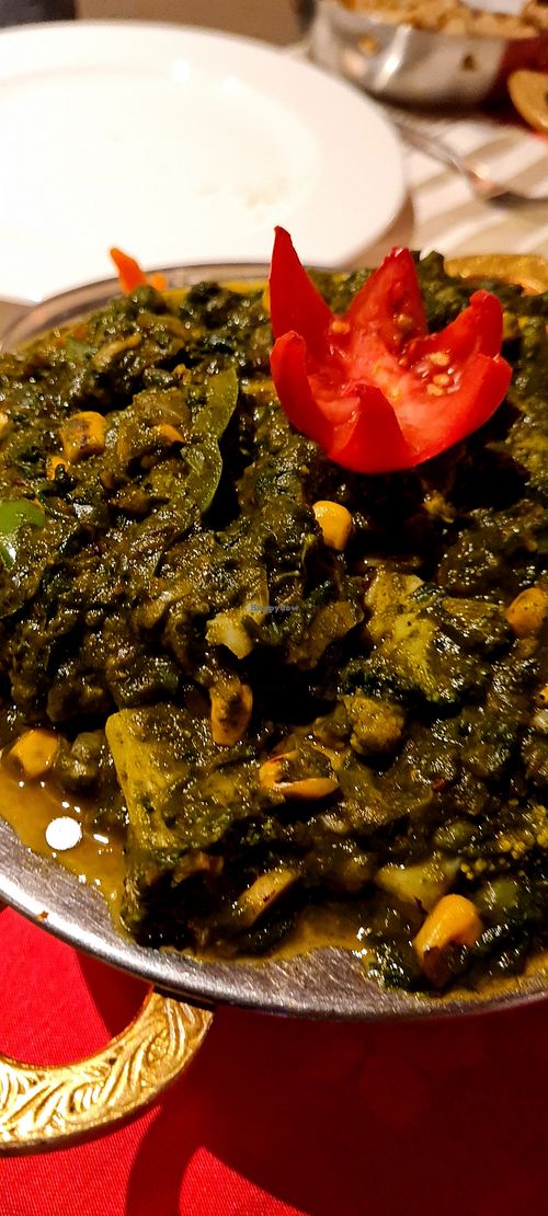 All the greens- Veg Shabnam at Khana Khazana in Kigali