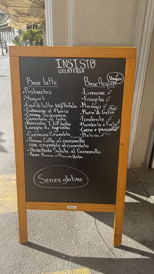 Menu   at Gelateria Insisto in Sanremo