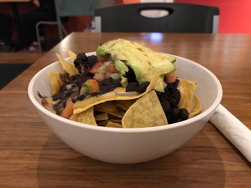 Nachos. Fresh and zesty. Good size for a half-portion! at The Dancing Dog in Urbana