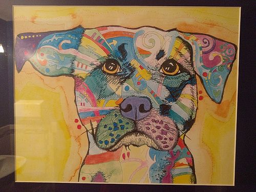 picture on the wall (in the bathroom?) at The Dancing Dog in Urbana