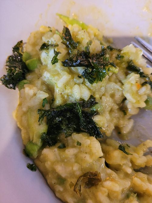 Risotto with vegan option (no feta) at The White House in Inverness