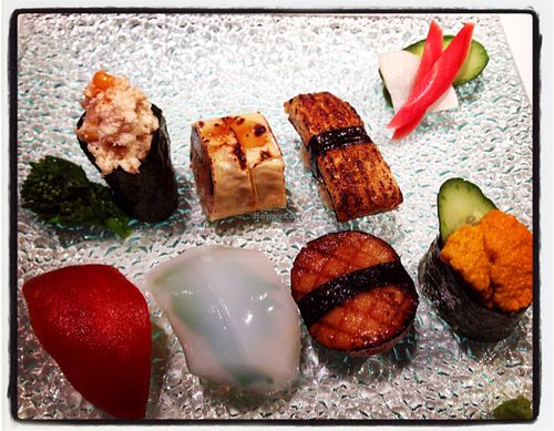 Christmas course #7 out of this world vegan sushi!!! at Little-Heaven in Kyoto