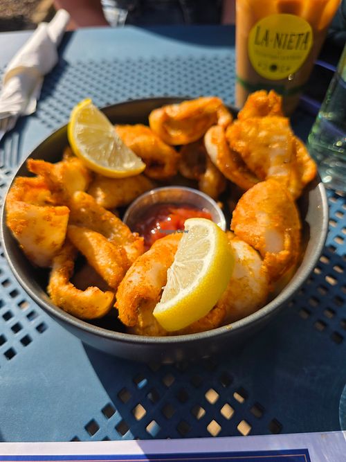 Calamari at La Nieta Vegan Cafe & Market in Chicago
