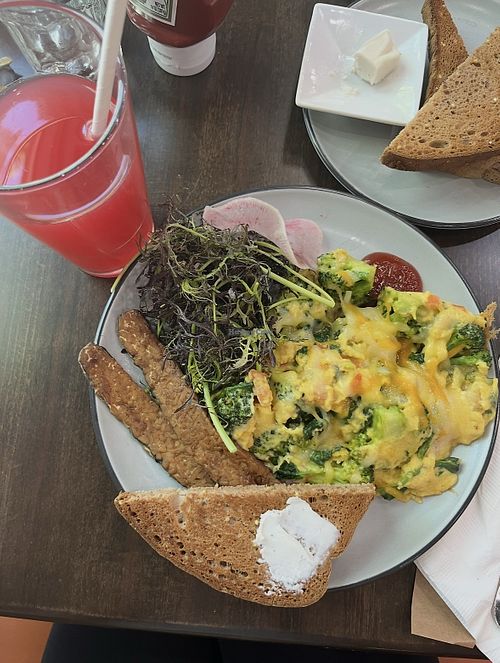 Vegan omelette   at Sprout Cafe in Palo Alto
