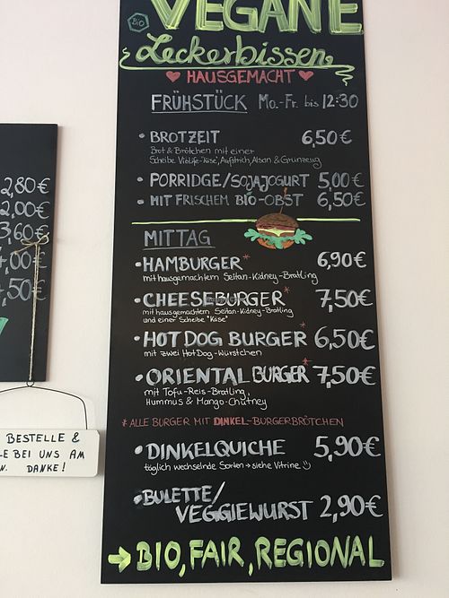 menu at Veggiemaid in Oldenburg